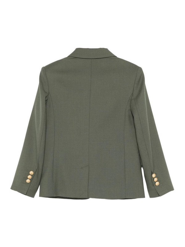 Balmain: blazers online - Green Single-Breasted Blazer