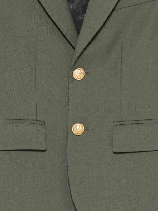 The Best Shops Balmain: blazers - Green Single-Breasted Blazer