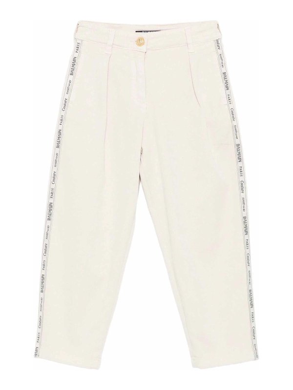 Balmain: Pantalones casual - Pantalón Casual - Beis