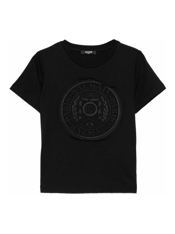 Balmain: T-shirts - T-Shirt - Noir