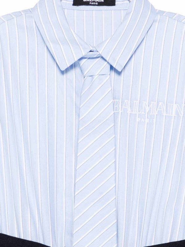 The Best Shops Balmain: ニーレングスドレス - 膝丈ドレス - ブルー