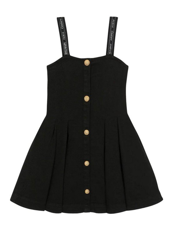 Balmain: knee length dresses - Dress With Logo