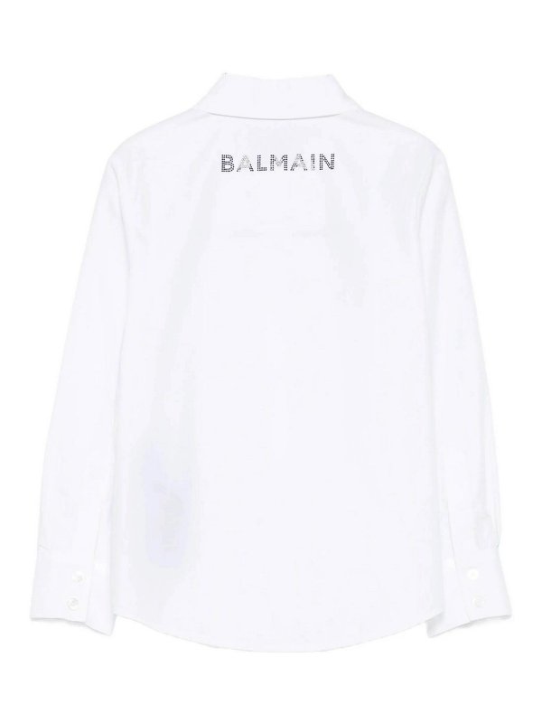 Balmain: shirts online - Shirt With Rhinestones