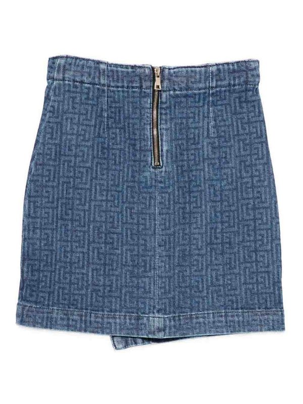 Balmain: Jupes midi et au genou online - Jupe Midi - Bleu