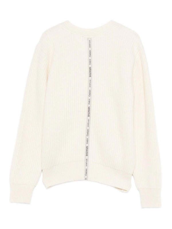 Balmain: cardigan online - Cardigan Con Ricamo
