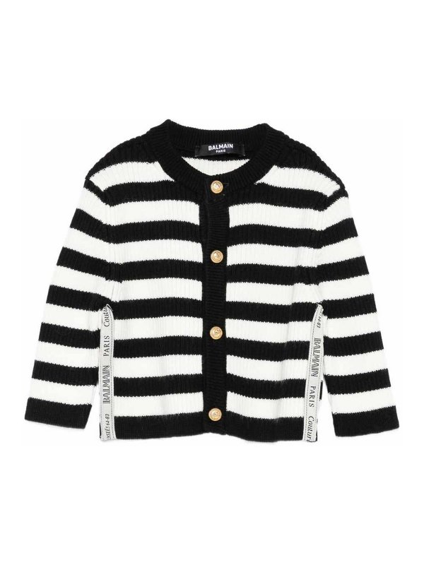 Balmain: Cardigans - Cardigan - Crème