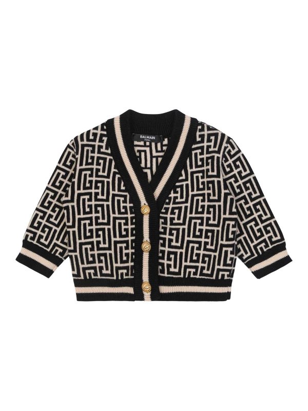 Balmain: Cardigans - Cardigan - Crème