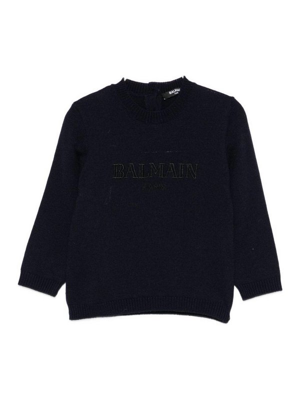 Balmain: crew necks - Pullover with logo