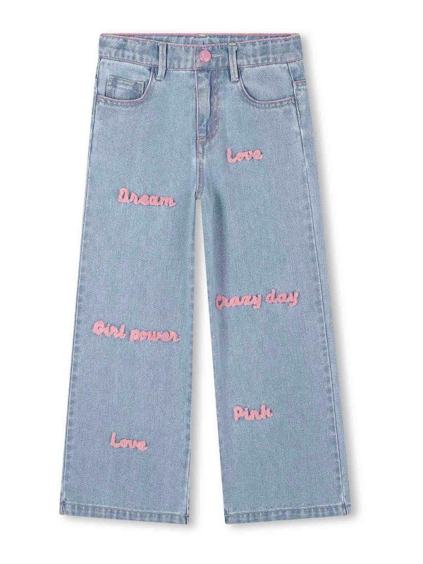 BILLIEBLUSH: straight leg jeans - Embroidered Jeans