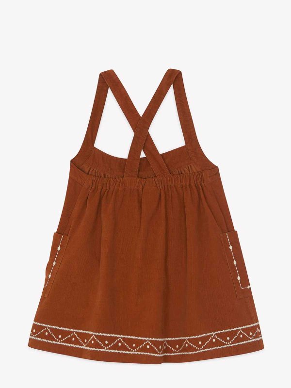 BONTON: knee length dresses online - Dress With Embroidery