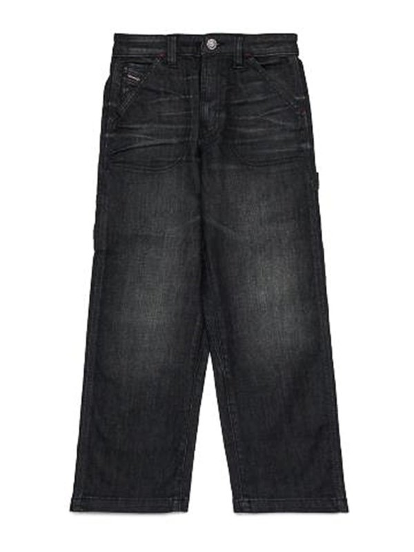 DIESEL: Jeans Rectos - Vaqueros Rectos - Negro