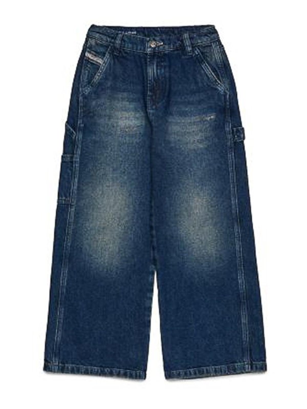 DIESEL: straight leg jeans - Jeans With Logo