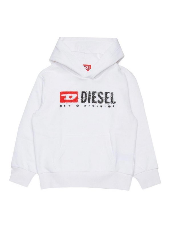 DIESEL: Sweatshirts & Pulls - Sweat-Shirts - Blanc