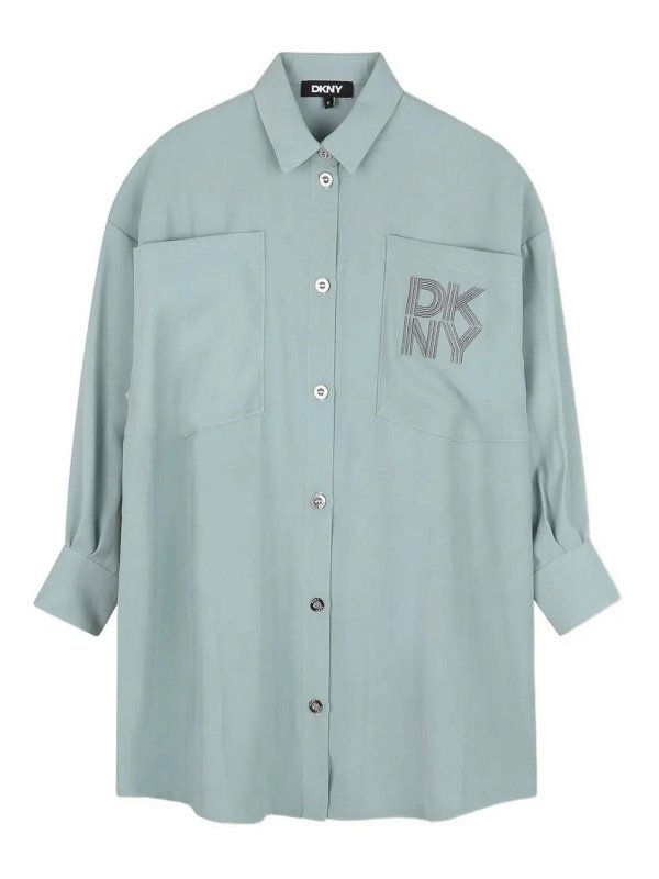 DKNY: knee length dresses - Dress With Logo