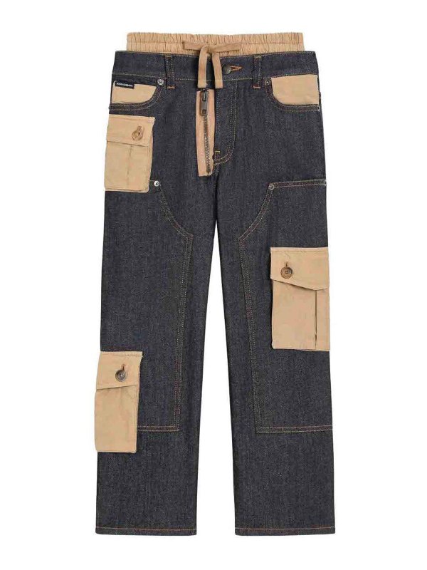 Dolce & Gabbana Jr: Straight Leg Jeans - Straight Leg Jeans - Blau