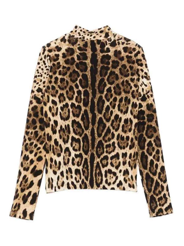 Dolce & Gabbana Jr: Cuellos altos y polos online - Suéter Con Cuello Alto - Marrón