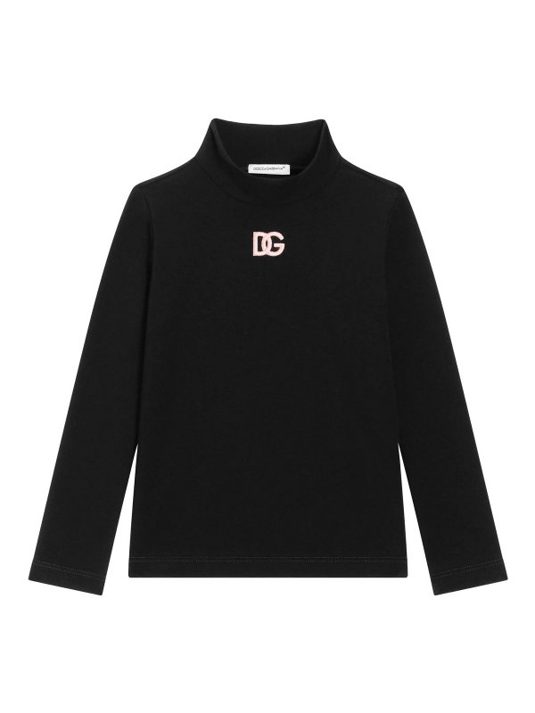 Dolce & Gabbana Jr: Rollkragenpullover  und Polo-Ausschnitt - Rollkragenpullover - Schwarz