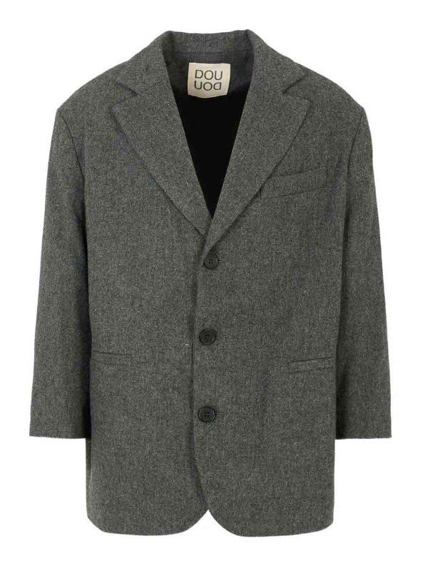 DOUUOD: Vestes de costume - Blazer - Gris