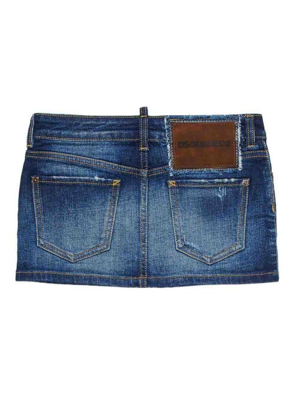DSQUARED2: mini skirts online - Denim mini skirt