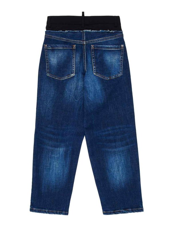 DSQUARED2: straight leg jeans online - Jeans With Insert Design
