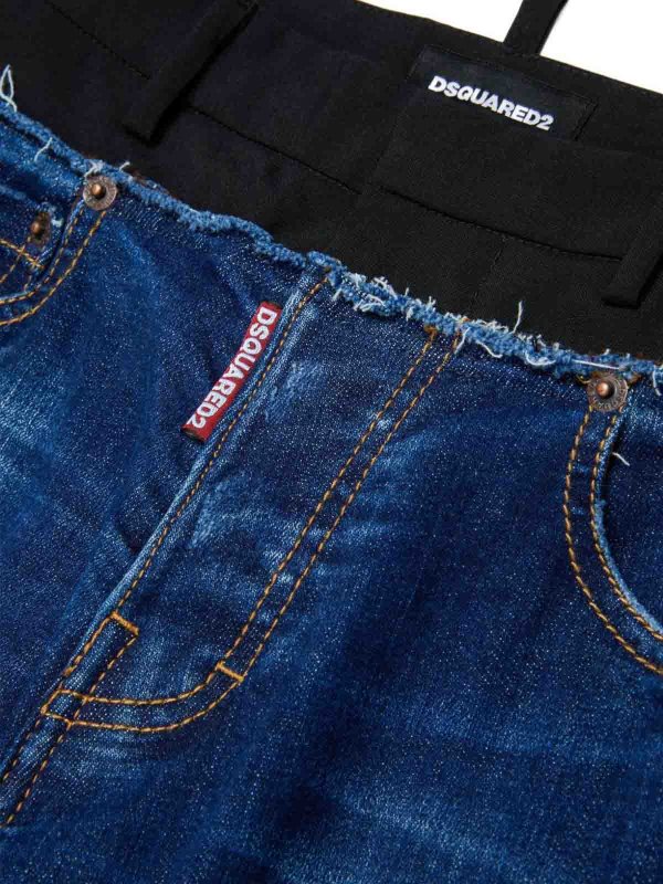 The Best Shops DSQUARED2: straight leg jeans - Jeans With Insert Design