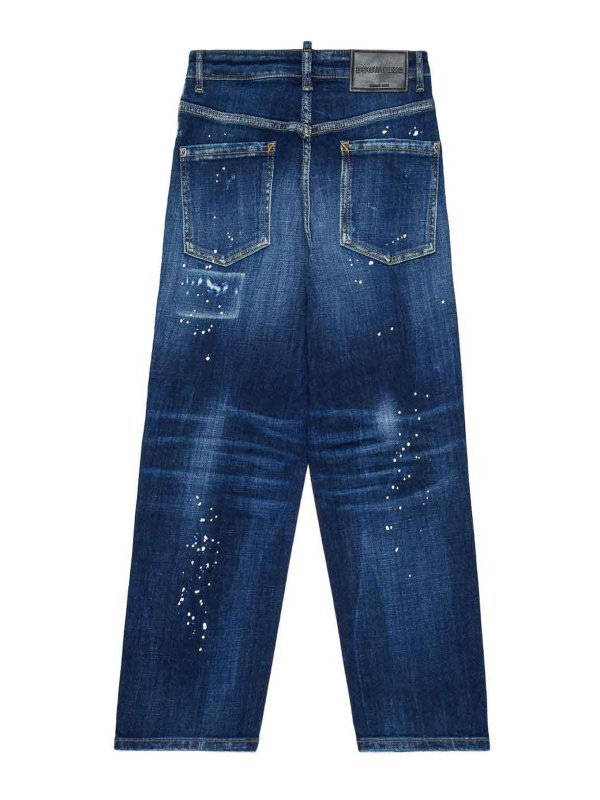 DSQUARED2: jeans dritti, a sigaretta online - Jeans Con Logo