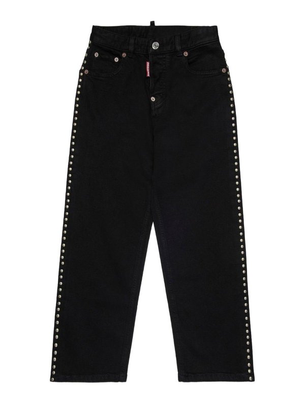 DSQUARED2: straight leg jeans - Jeans With Studs