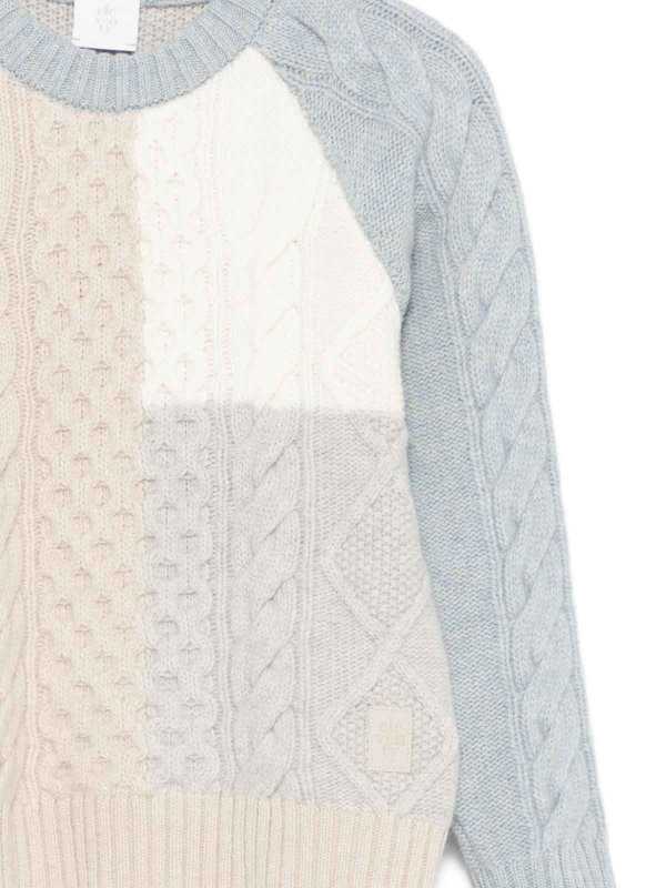 The Best Shops ELEVENTY: Strickpullover mit Rundhalsausschnitt - Rundhalspullover - Bunt