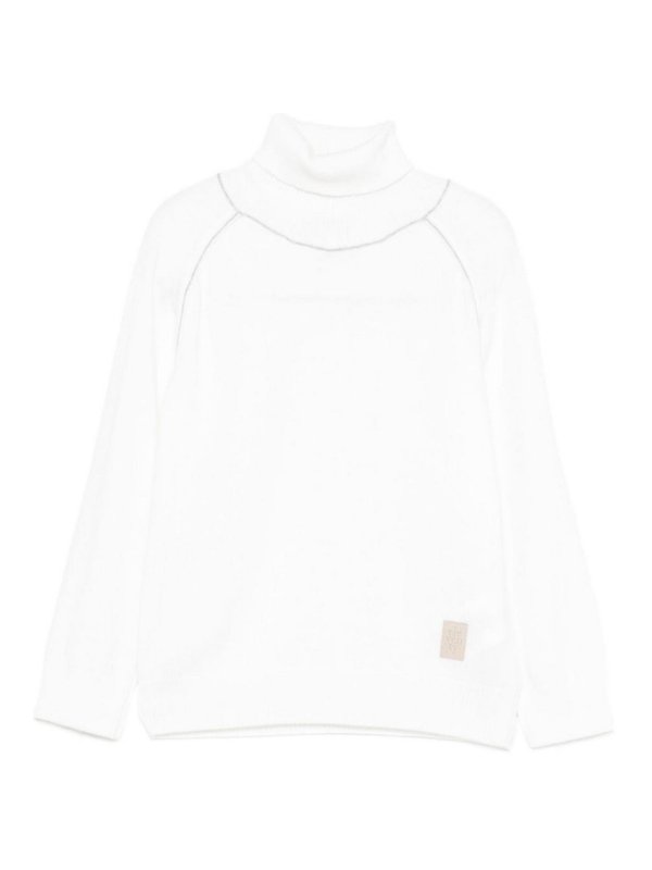 ELEVENTY: Rollkragenpullover  und Polo-Ausschnitt - Rollkragenpullover - Weiß