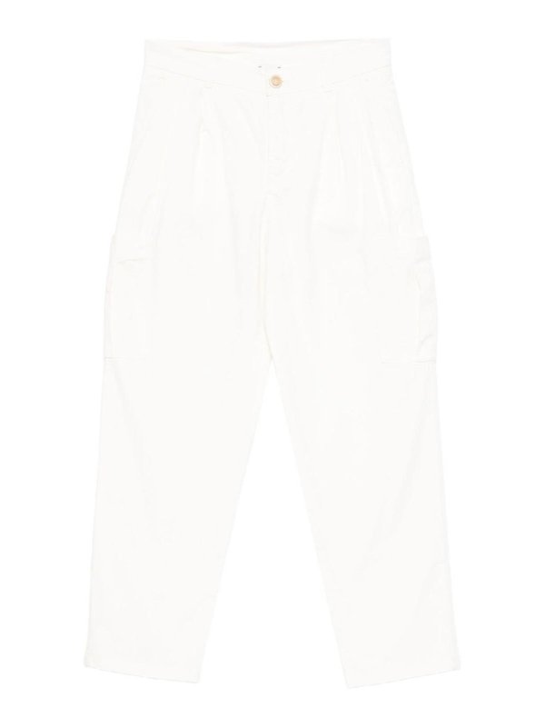 ELEVENTY: Pantalons casual - Pantalons Décontractés - Crème