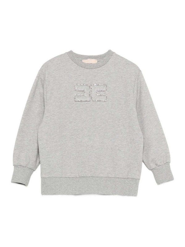 ELISABETTA FRANCHI: Sweatshirts und Pullover - Sweatshirt - Grau