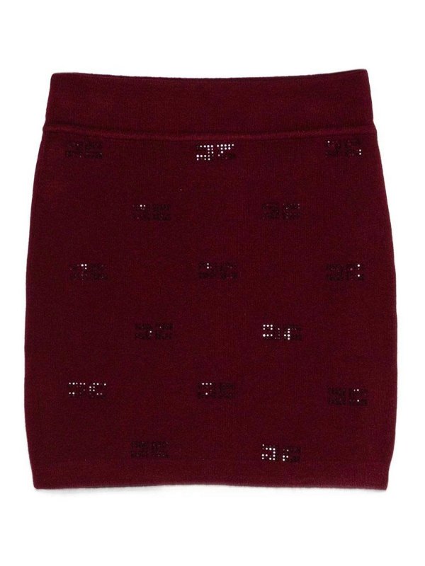 ELISABETTA FRANCHI: Knee length skirts & Midi - Knitted Skirt