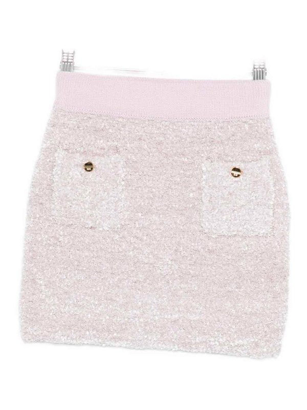 ELISABETTA FRANCHI: Faldas media pierna y semilargas - Falda Semilarga - Metálico