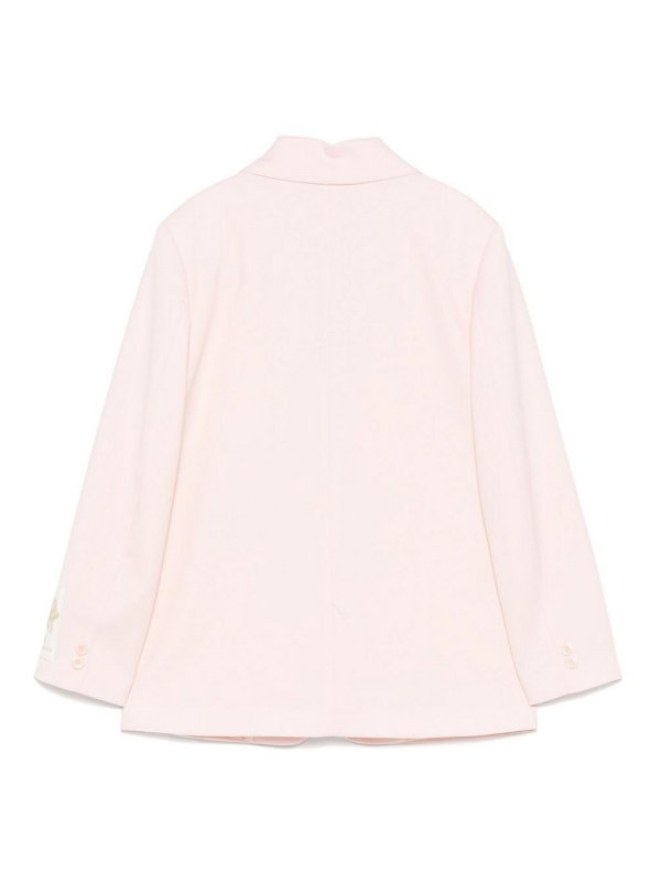 ELISABETTA FRANCHI: giacche blazer online - Blazer Rosa Con Logo