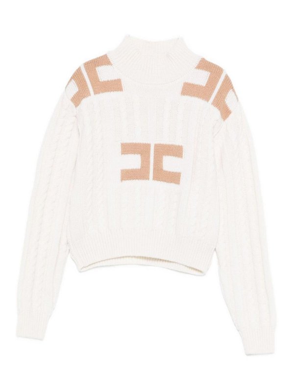 ELISABETTA FRANCHI: maglia collo rotondo - Pull Con Logo