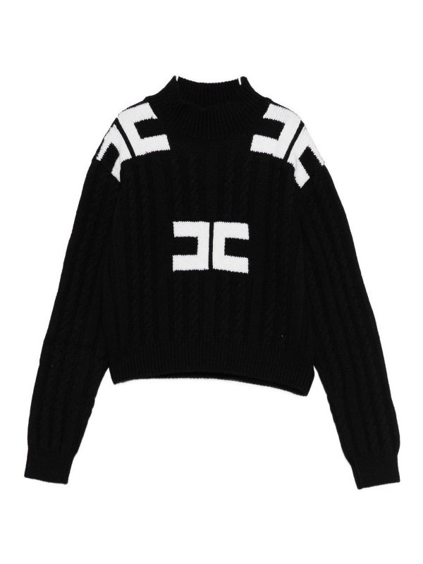 ELISABETTA FRANCHI: crew necks - Pullover with logo