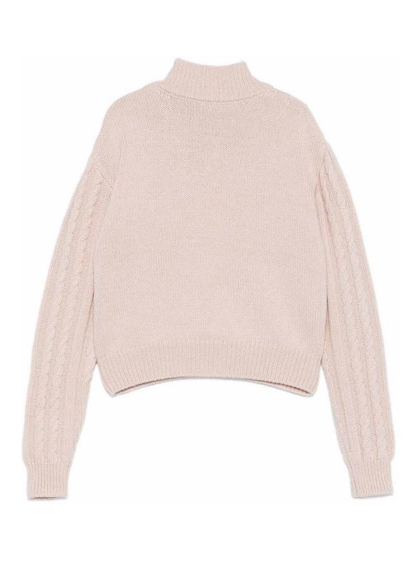 ELISABETTA FRANCHI: Strickpullover mit Rundhalsausschnitt online - Rundhalspullover - Nude