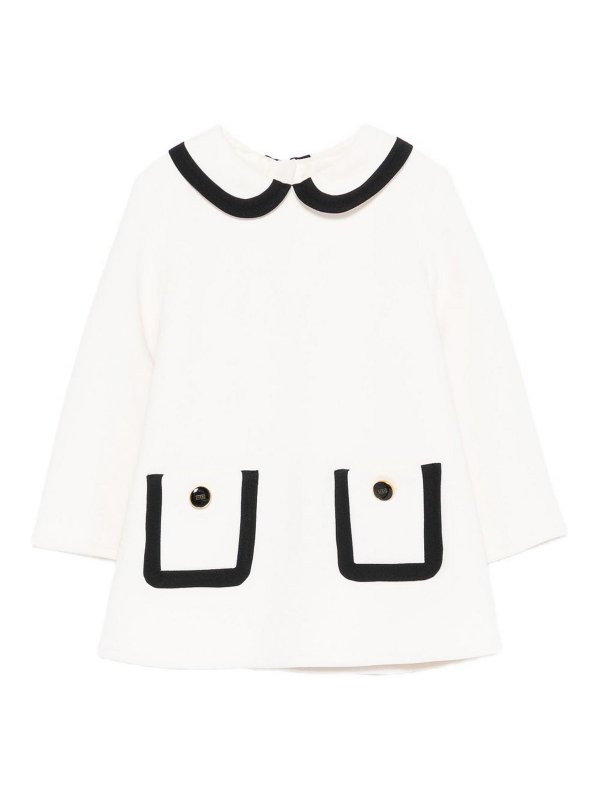 ELISABETTA FRANCHI: Vestidos media pierna - Vestido Midi - Blanco