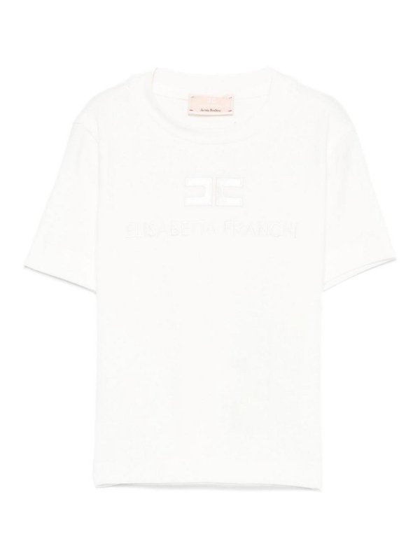 ELISABETTA FRANCHI: t-shirt - T-Shirt Con Logo