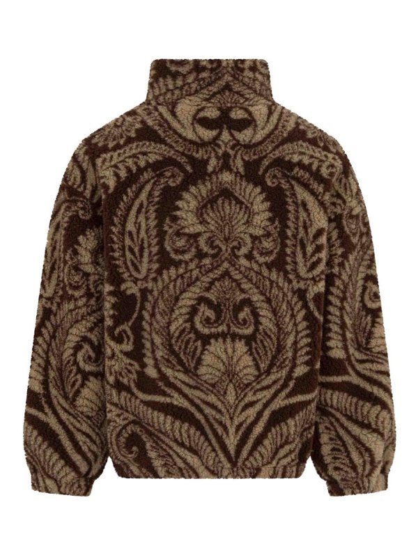 ETRO: Felpe e maglie online - Felpa In Pelliccia Con Stampa Paisley