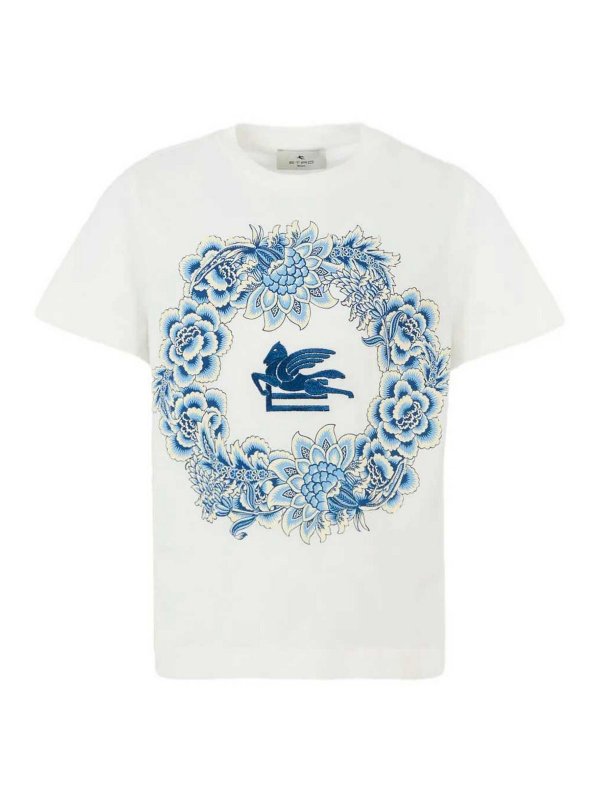 ETRO: T-shirts - T-Shirt - Creme