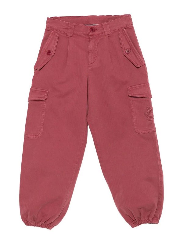 ETRO: カジュアルトラウザー - カジュアルパンツ - ダークレッド