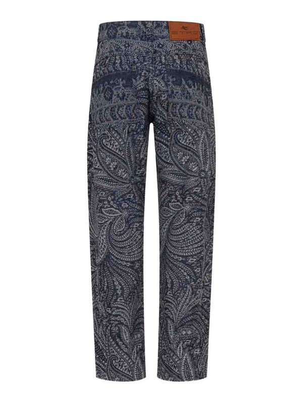 ETRO: straight leg jeans online - Jeans With Print