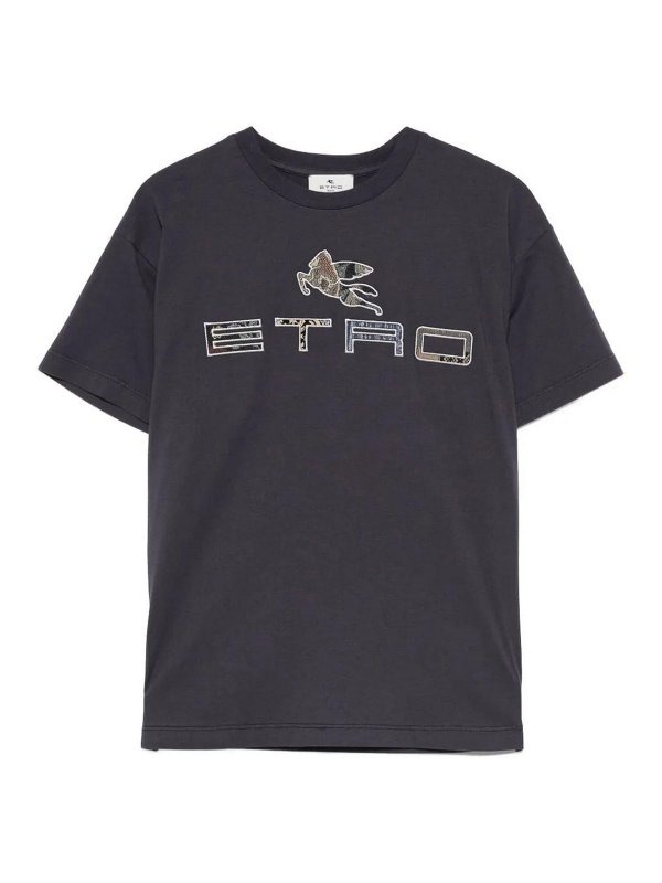 ETRO: t-shirt - T-Shirt Con Logo