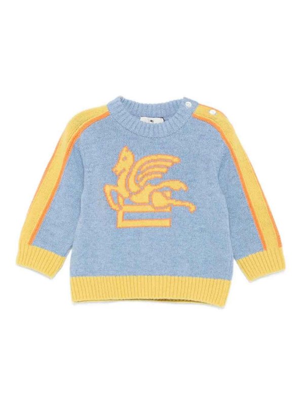 ETRO: crew necks - Sweater With Pegasus Motif