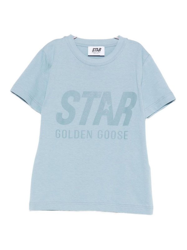 GOLDEN GOOSE: T-shirts - T-Shirt - Bleu