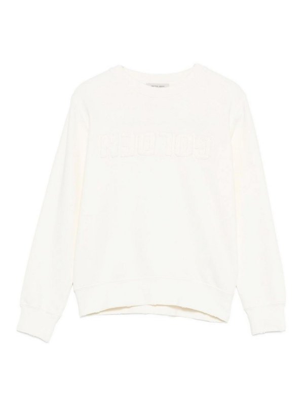 GOLDEN GOOSE: crew necks - Pullover with logo