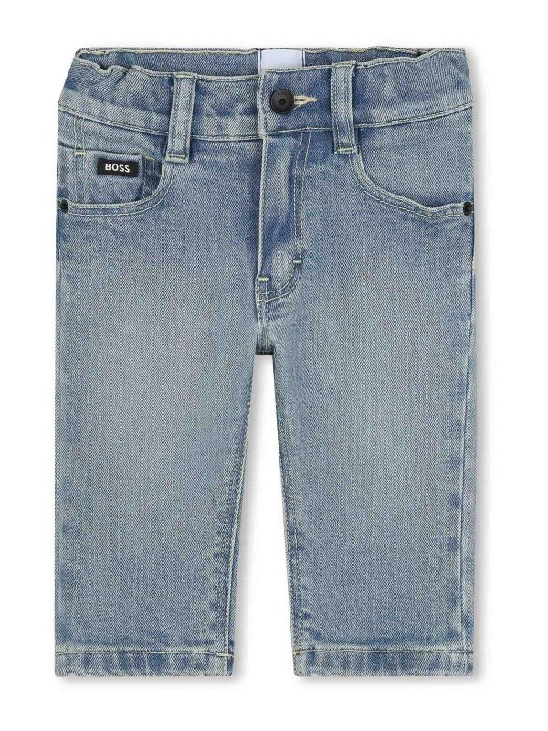 Hugo Boss: straight leg jeans - Jeans With Logo