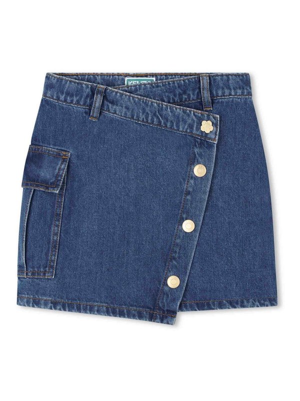 KENZO: Knee length skirts & Midi - Denim skirt