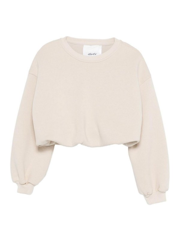 LULU BY MISS GRANT: Sweatshirts & Sweaters - Crop sweatshirt